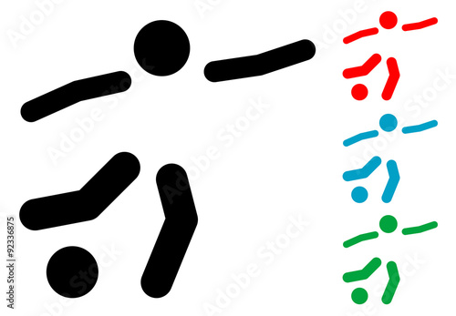 Pictograma futbol varios colores