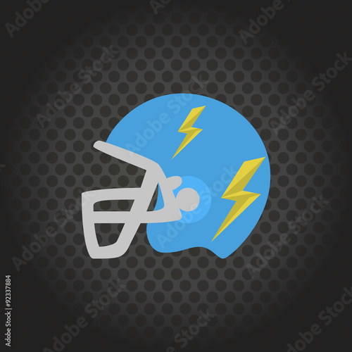 football helmet with a lightning on it