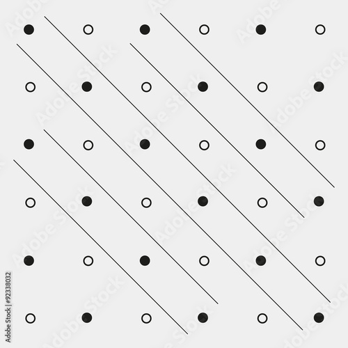 Pattern geometric seamless monochrome minimalistic dots, zig zag lines
