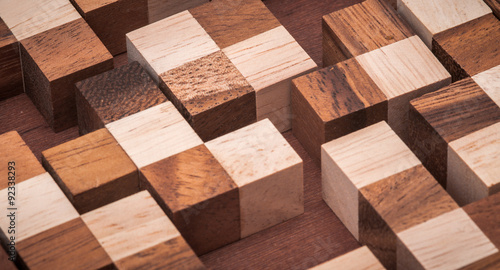Fotografie wooden puzzle for the development of thinking