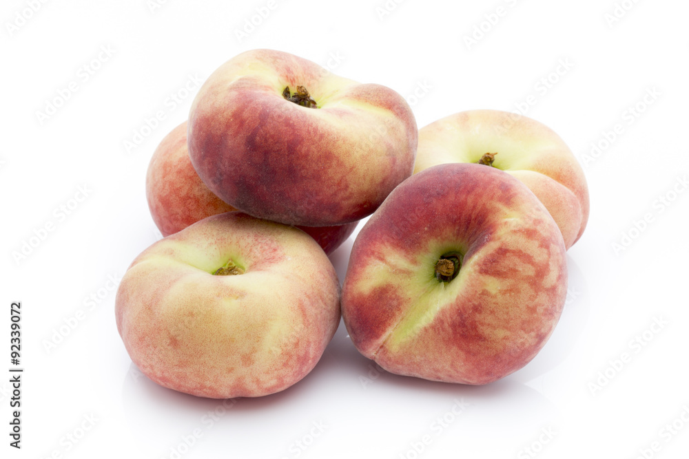 Peach on the white isolatd background. Peach on the white isolatd background.