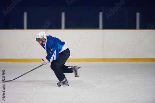 Photography ice hockey player in action
