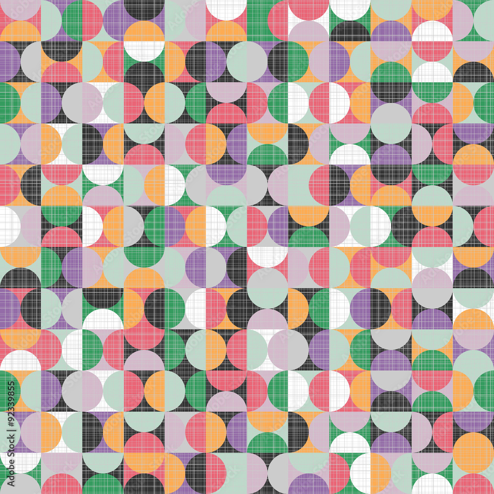 Retro seamless pattern with circles. Retro seamless pattern with circles.