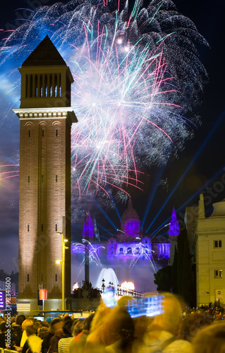 Firework  in Barcelona photo