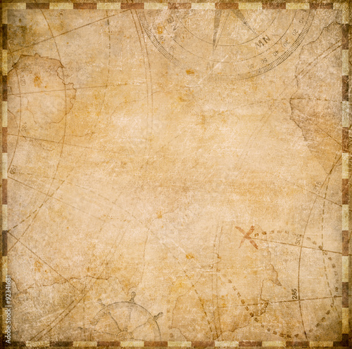 old pirates map square form