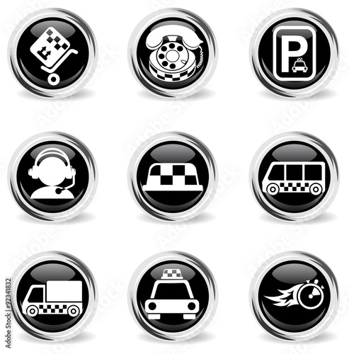 taxi services icon set