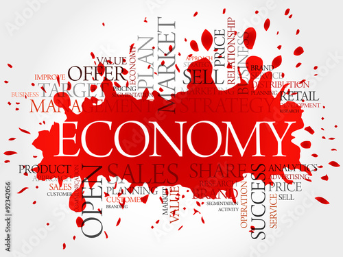 ECONOMY word cloud, business concept