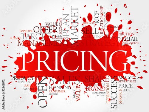 Pricing word cloud, business concept #92342072