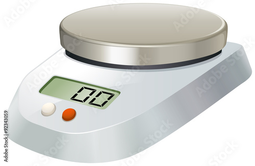 Lab scale with metal plate