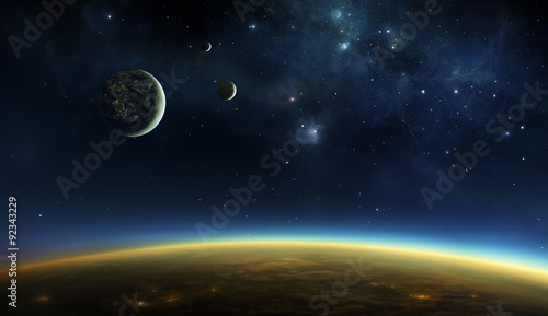 Planet mit Monden © Inga Nielsen