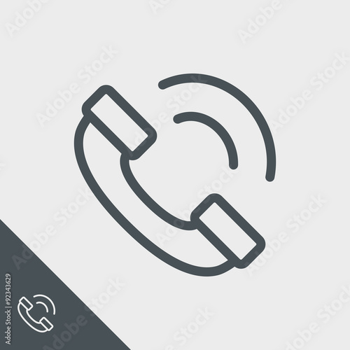Phone icon for web design and graphic material