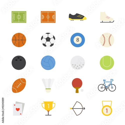 Sport Flat Icons color