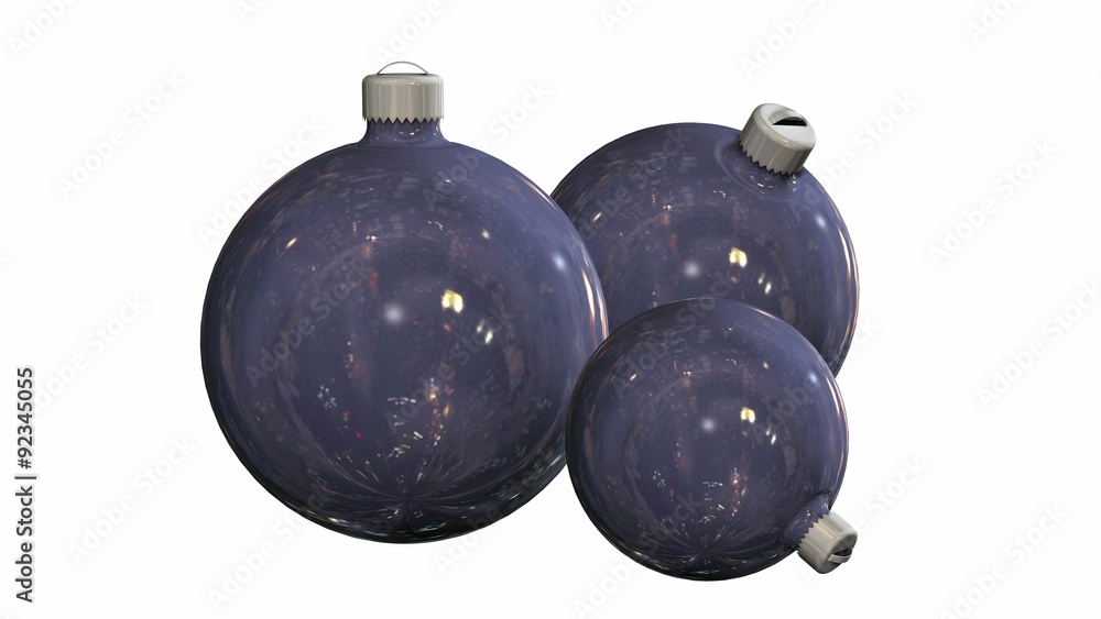 three Christmas balls - isolated on white background three Christmas balls - isolated on white background