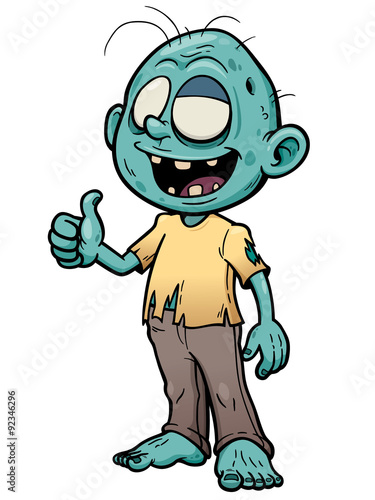 Vector illustration of Cartoon zombie