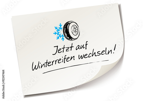 Haftnotiz - Memo Winterreifen