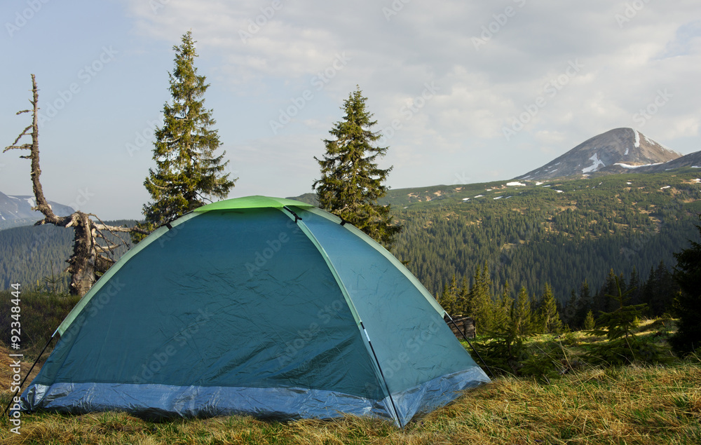 Camping in high mountains