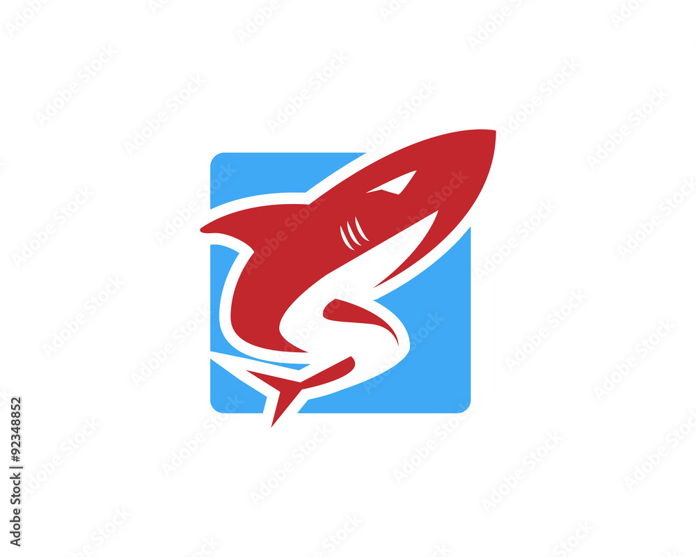 shark simple logo icon vector template shark simple logo icon vector template
