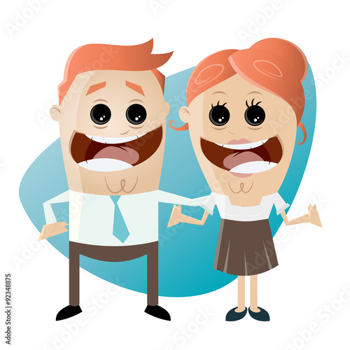 businessfrau und businessmann team