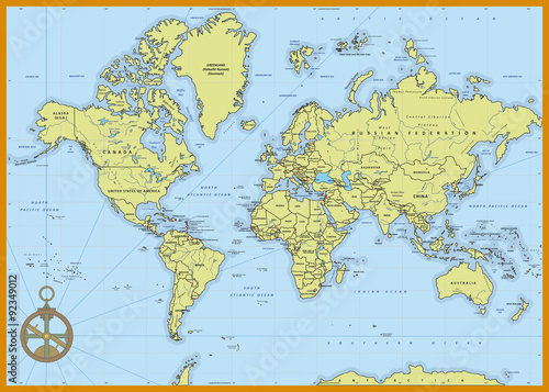 Detailed Political World Map