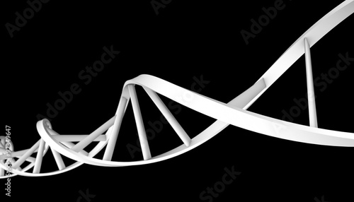 DNA abstrakt weiß auf schwarz
