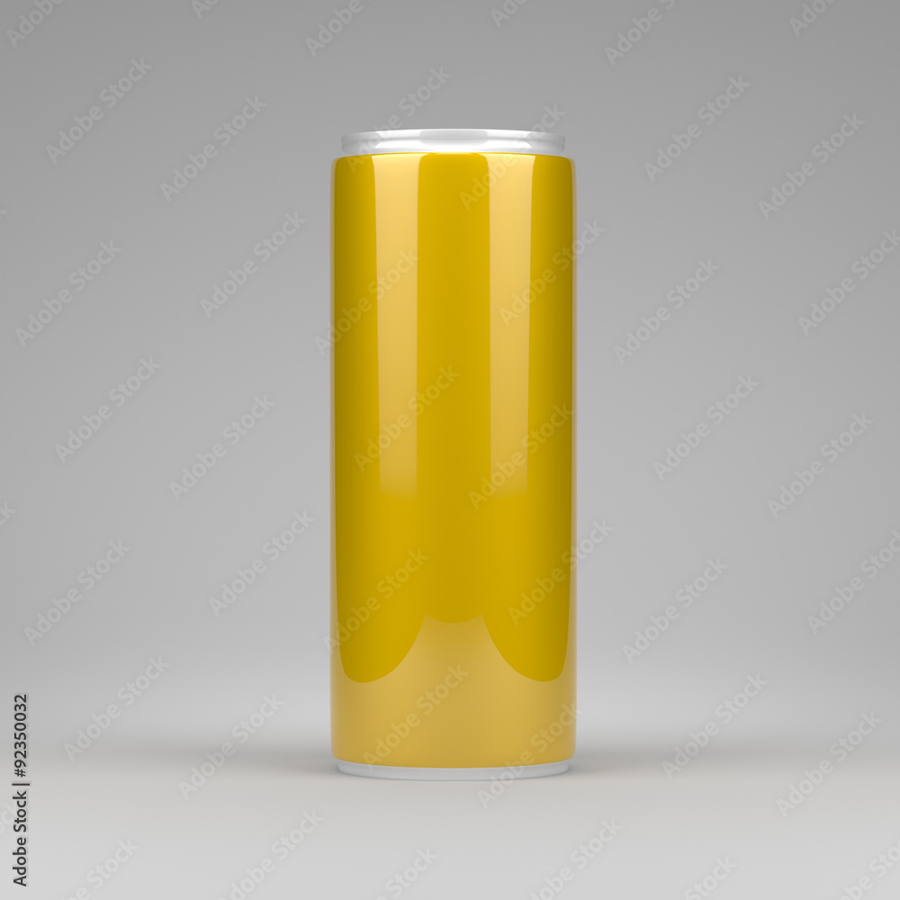 Small metal can with soda or energy drink Small metal can with soda or energy drink