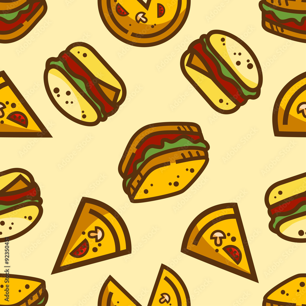 fast food seamless pattern fast food seamless pattern