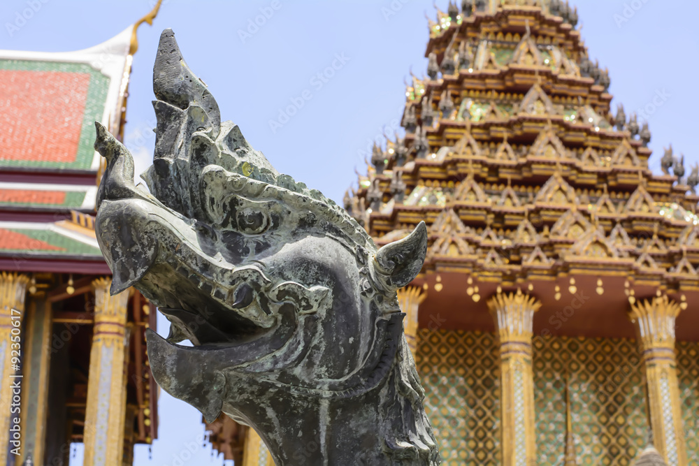 Wat Phra Kaew is a landmark of the Thailand.
