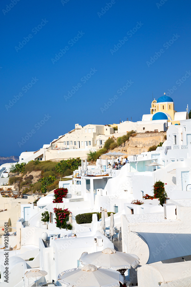 greece in santorini   and  sky