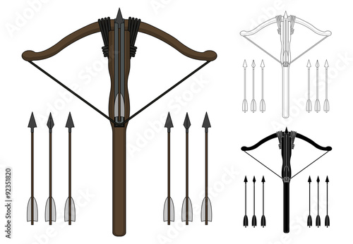 Crossbow with arrows ser