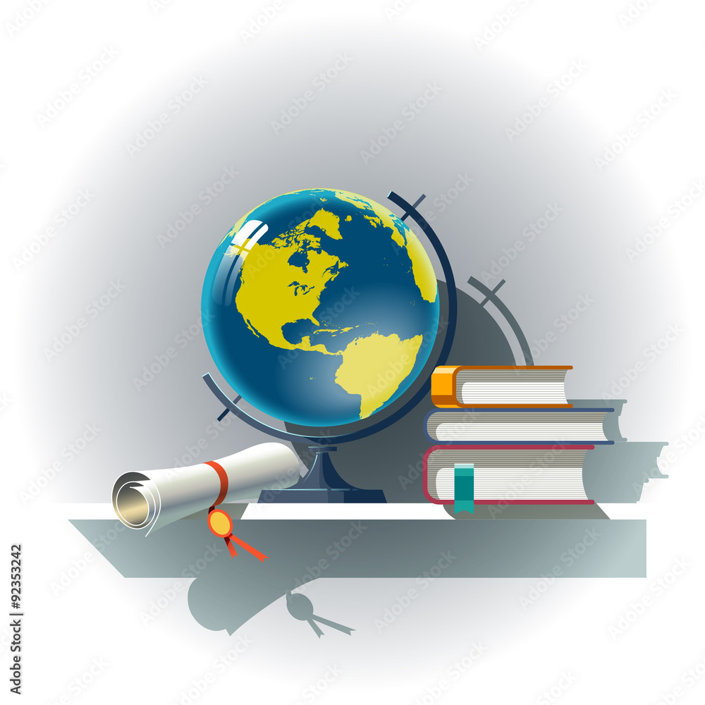 Attributes of Education. Vector composition. Attributes of Education. Vector composition.