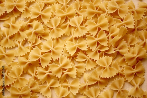 farfalle at the tissue linen background