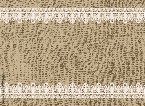 lace and sacking