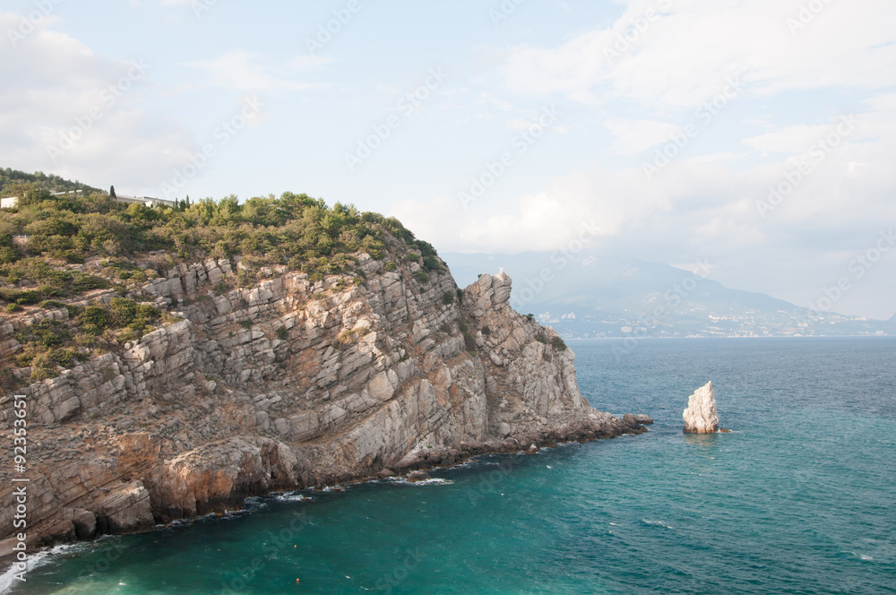 Parus or Sail rock, Black Sea shore, Gaspra, Crimea