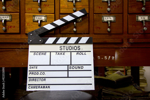 Clapperboard /  A clapperboard is a device for filmmaking