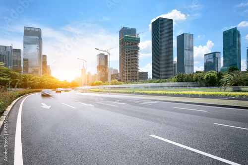 asphalt road of a modern city