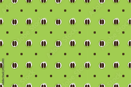 Modern coffee beans seamless pattern for tearoom or cafe.