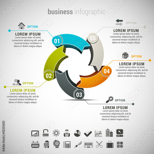 Vector illustration of business infographic.