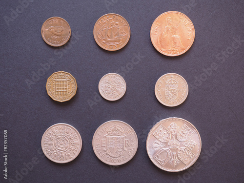 Predecimal GBP coins photo