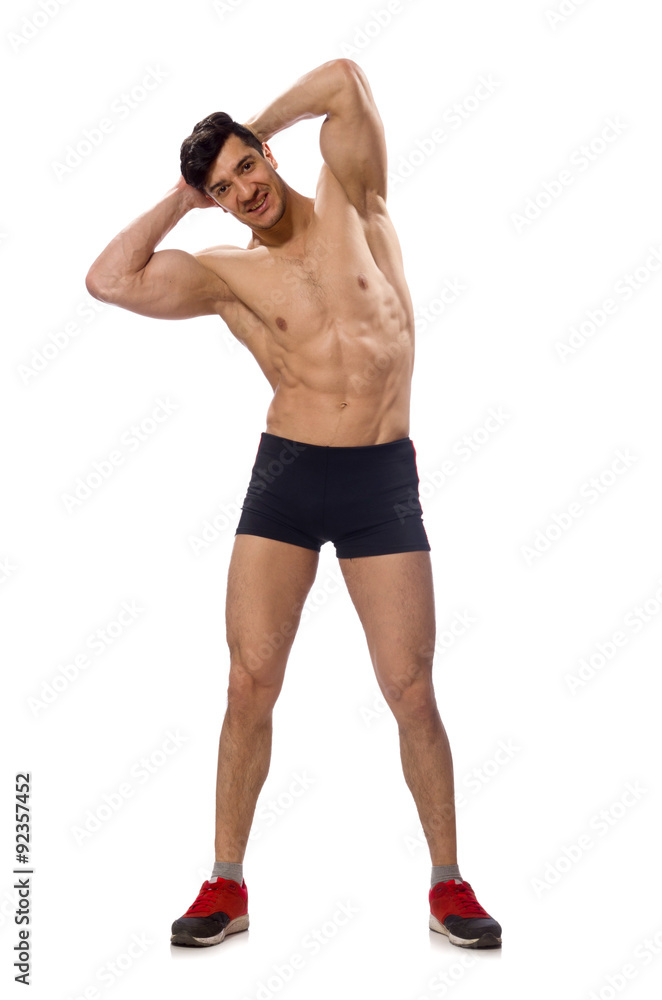 Muscular man isolated on the white background Muscular man isolated on the white background