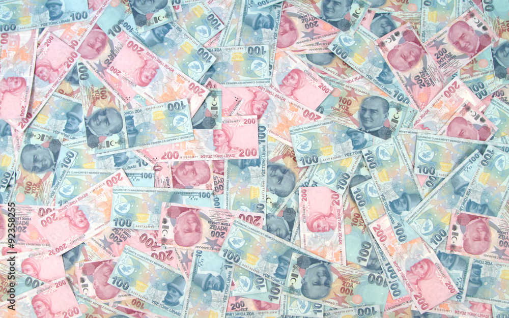Turkish Lira banknotes ( TRY or TL ) 100 TL and 200 TL
