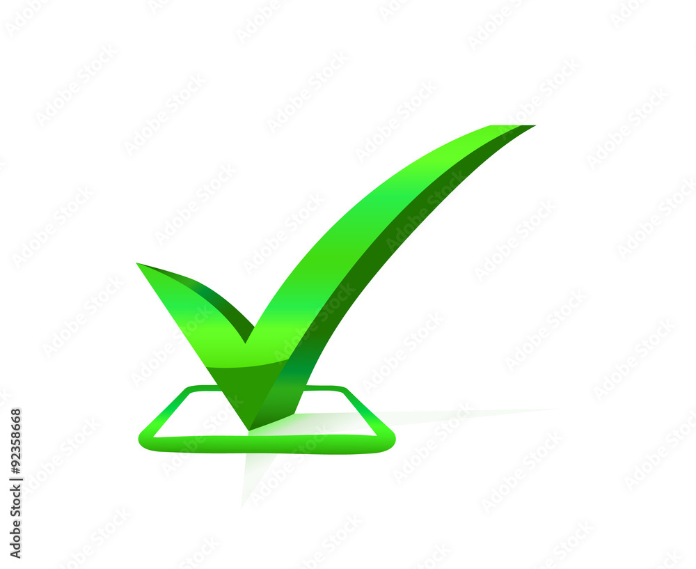check mark with bevel effect green vector check mark with bevel effect green vector