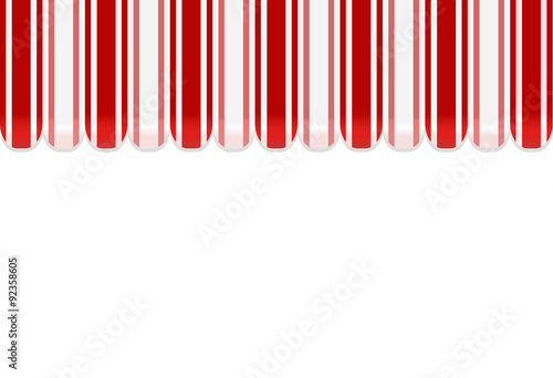awning shop background on red