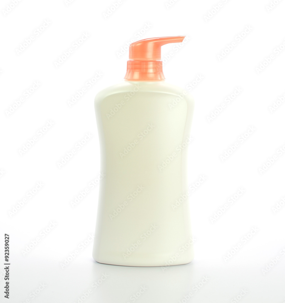white plastic bottle on white background white plastic bottle on white background