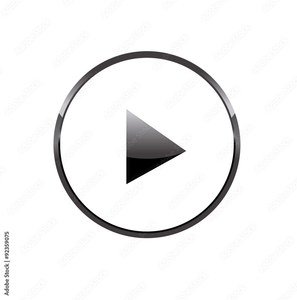 Simple rounded circle play button for multimedia, start video, m Simple rounded circle play button for multimedia, start video, m