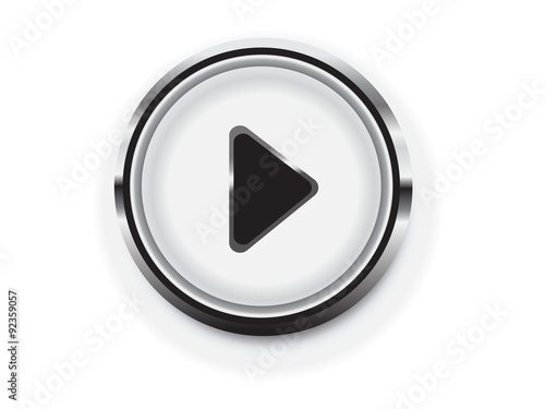Simple rounded circle play button for multimedia, start video, m