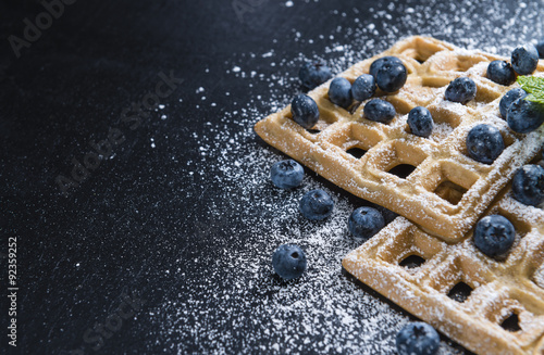 Waffles with Blueberries