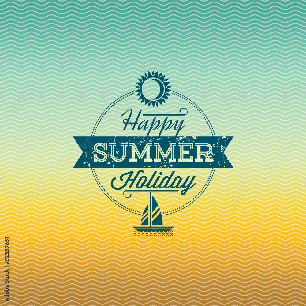 Fototapeta premium Summer holidays illustration & summer background