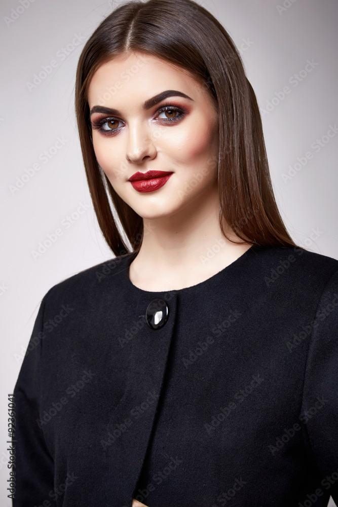 Beauty fashion clothes casual collection woman model brunette