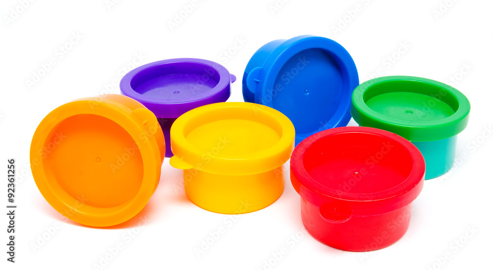 Children finger paint isolated Children finger paint isolated