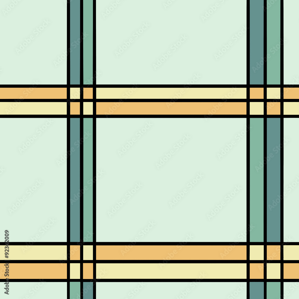Fototapeta premium Geometrical background a color pattern in a cage